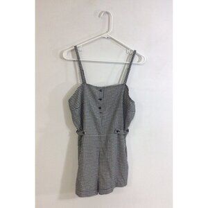 Lark & Wolff Plaid Preppy Jumpsuit Sleeveless Womens Medium